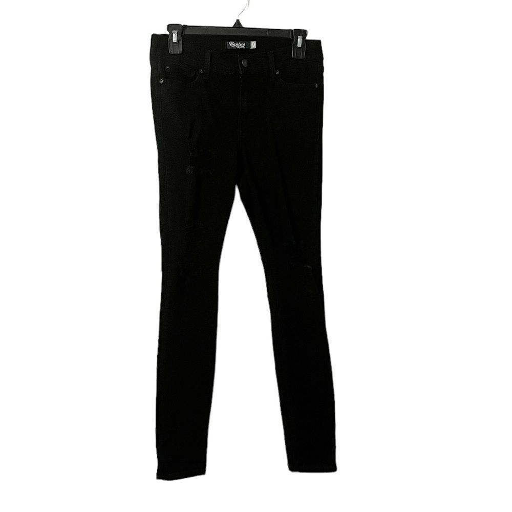 Eugina Black Destroyed Skinny Jeans Size 9